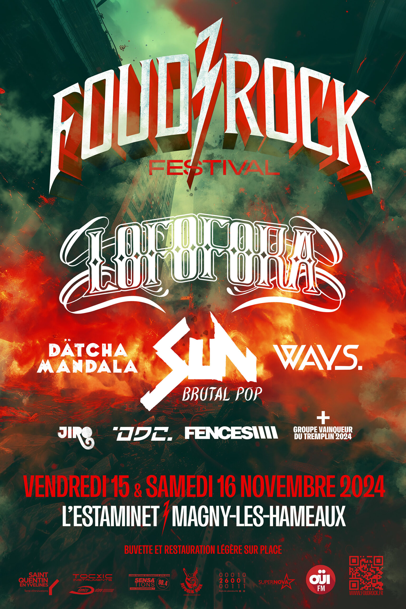 Programmation du Festival Foud'Rock 2024